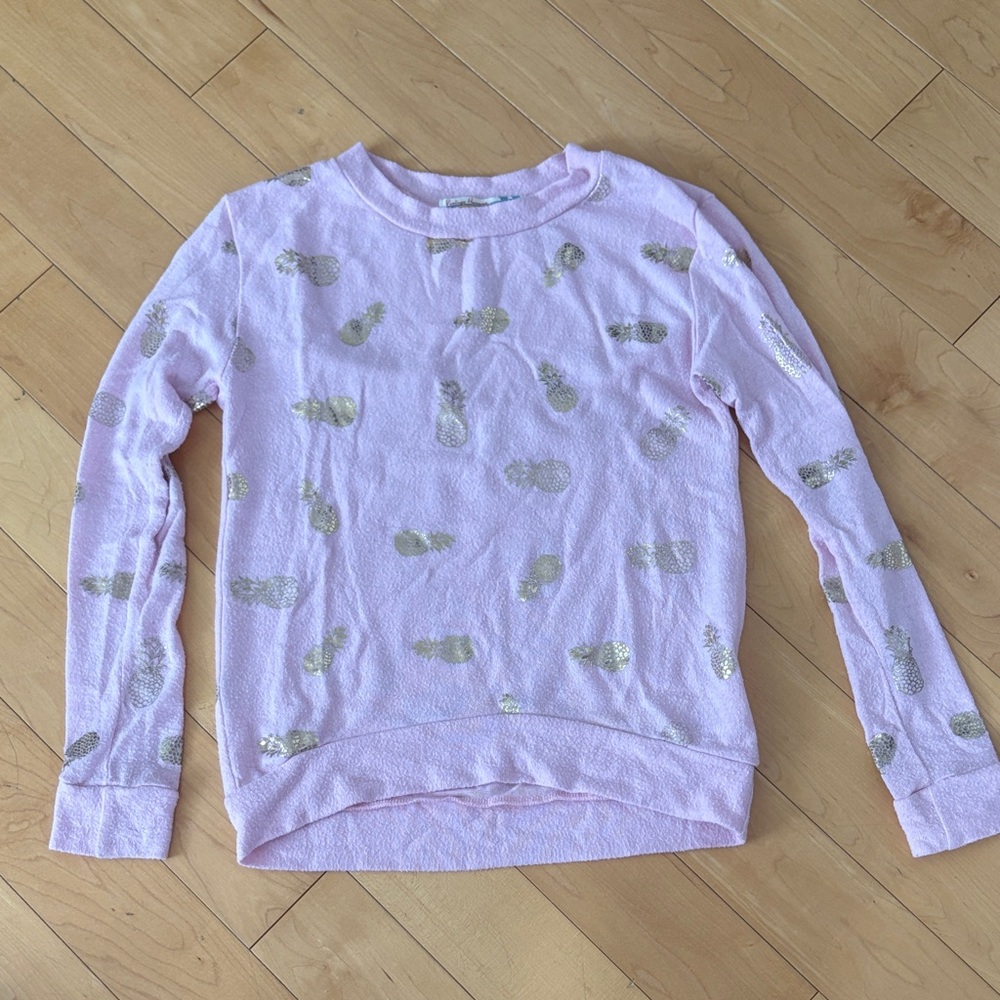 Vintage Havana Light Pink Sweatshirt with Gold Accents
